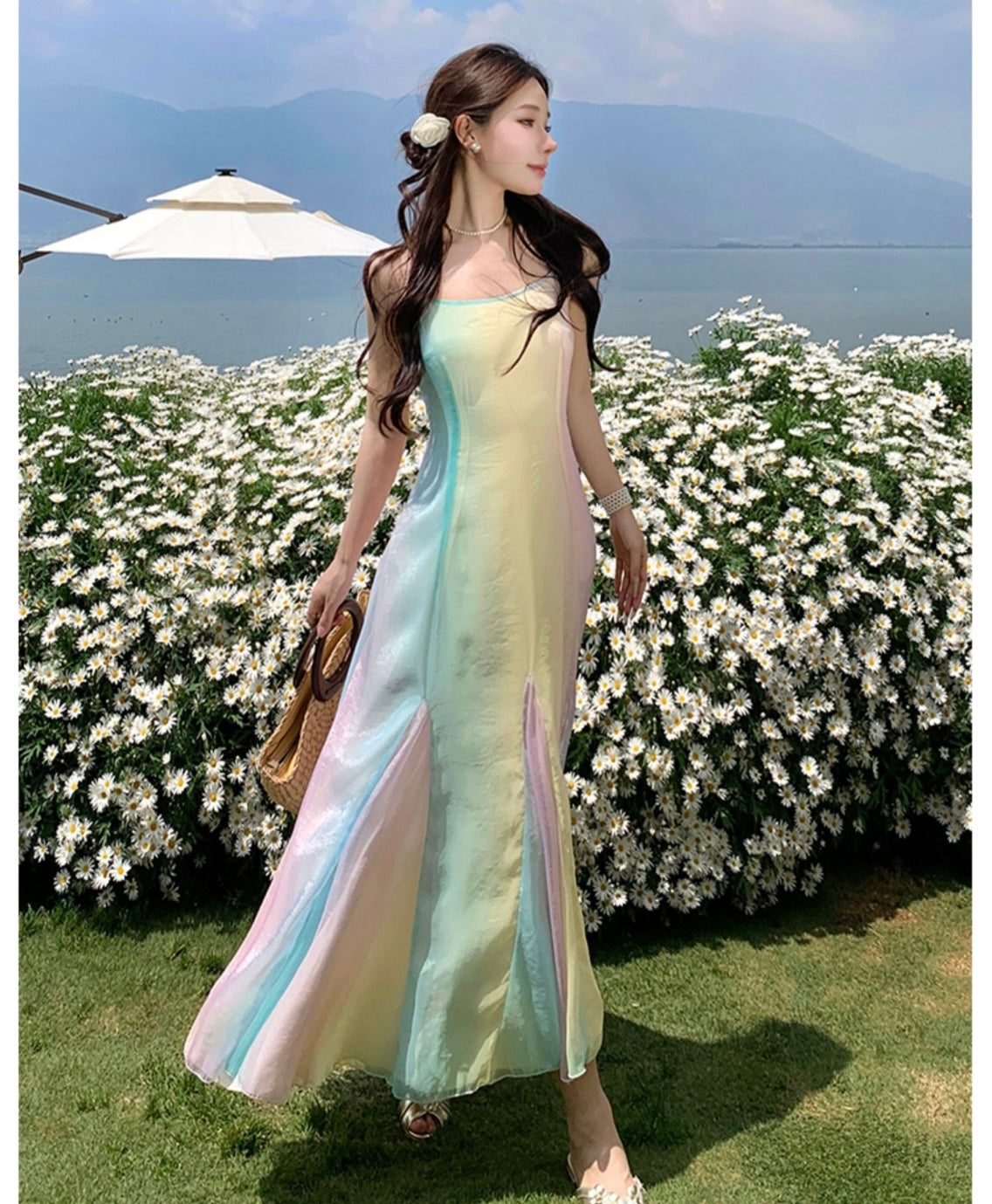 Fantasia Pastel Aesthetic Rainbow Fairy Dress