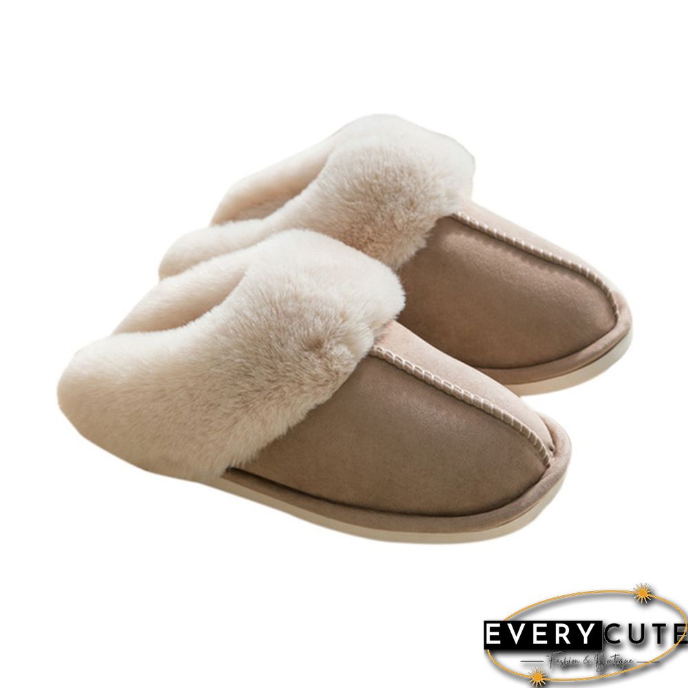 Fashion Women Winter Slippers Indoor Bedroom Lovers Couples Shoes Fashion Warm Shoes Flat Flat Antiskid Slipper