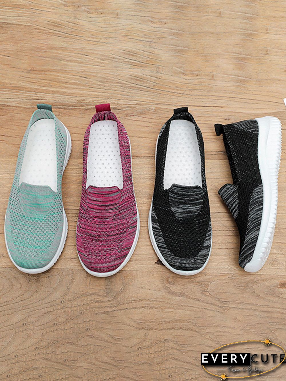 Lightweight Breathable Flyknit Mesh Casual Shoes Sneakers