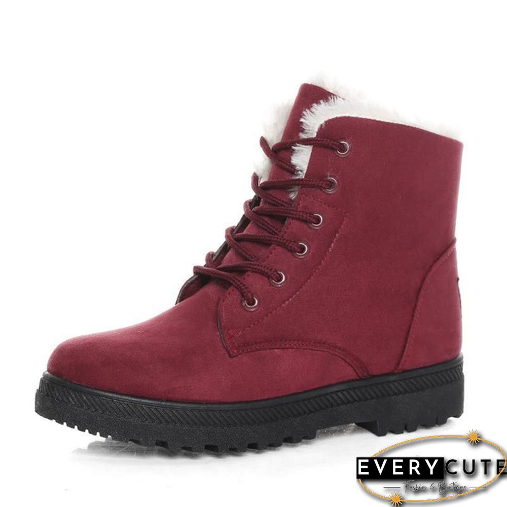 Ankle Snow Boots Stylish Winter Shoes High-top Boots British Style