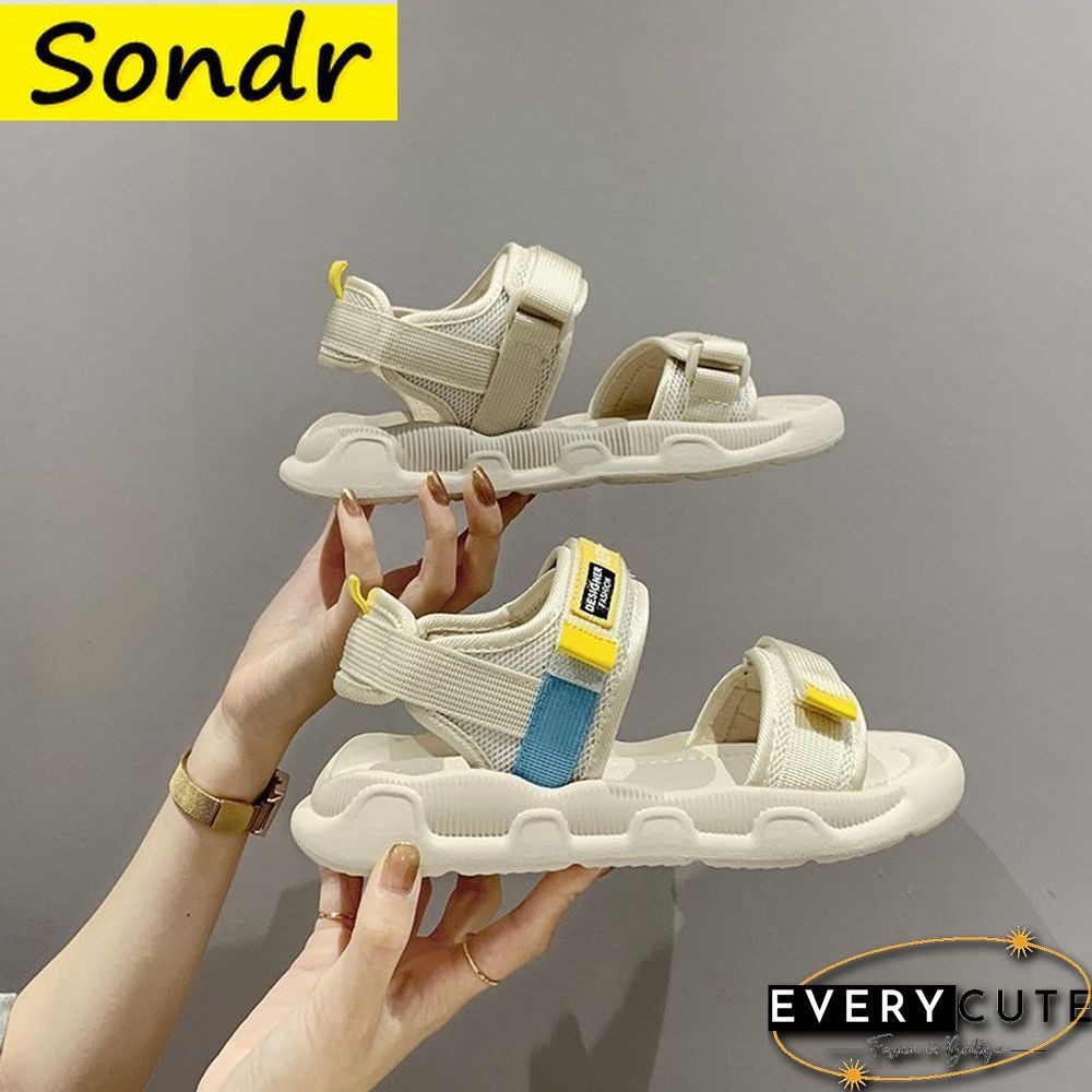 Sports Women Sandals Ins Hot Sale Summer Student Female Sandals Women's Casual Shoes Designer Sandals Thick Flat Sandals