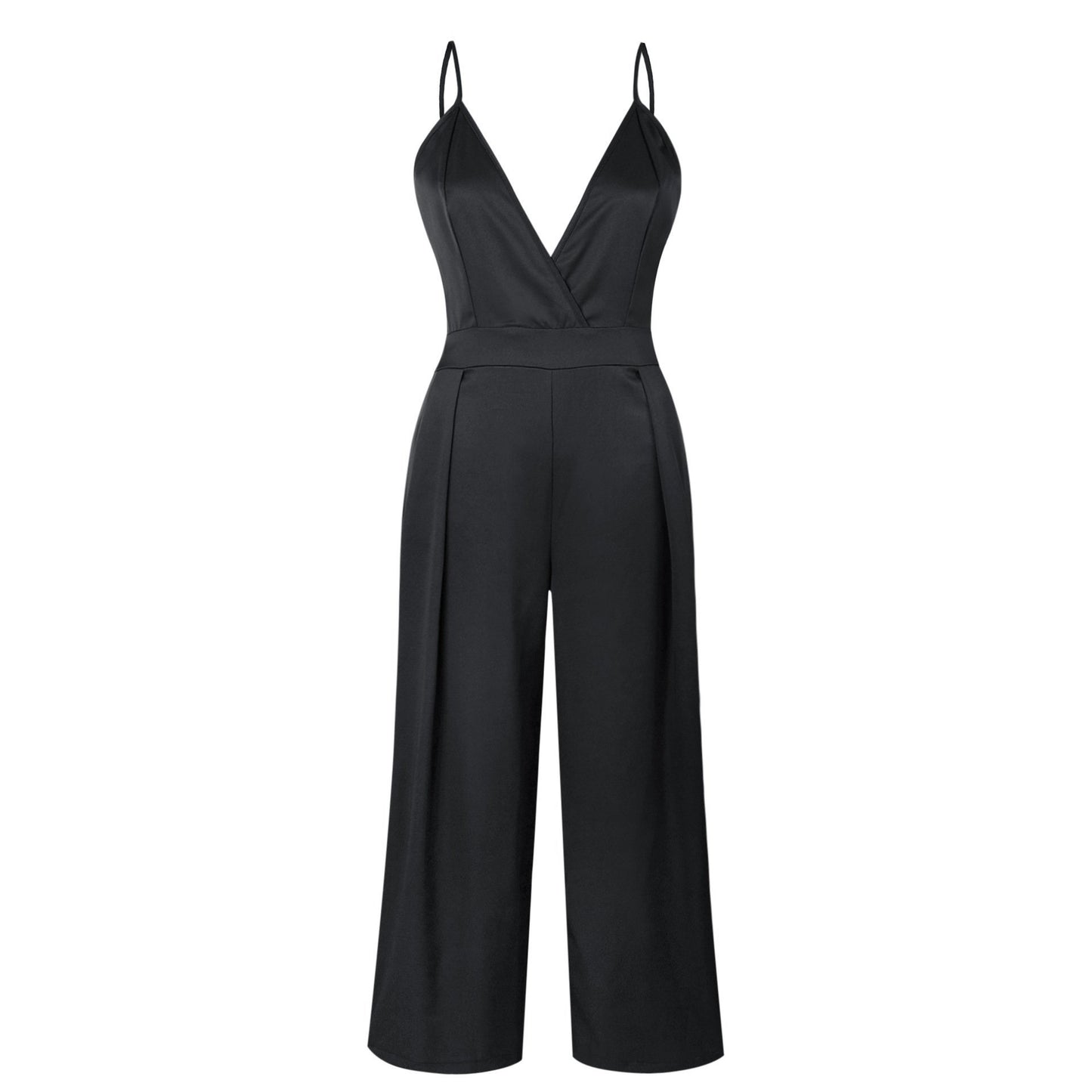 Women's New Sexy Halter Back Belt Jumpsuit