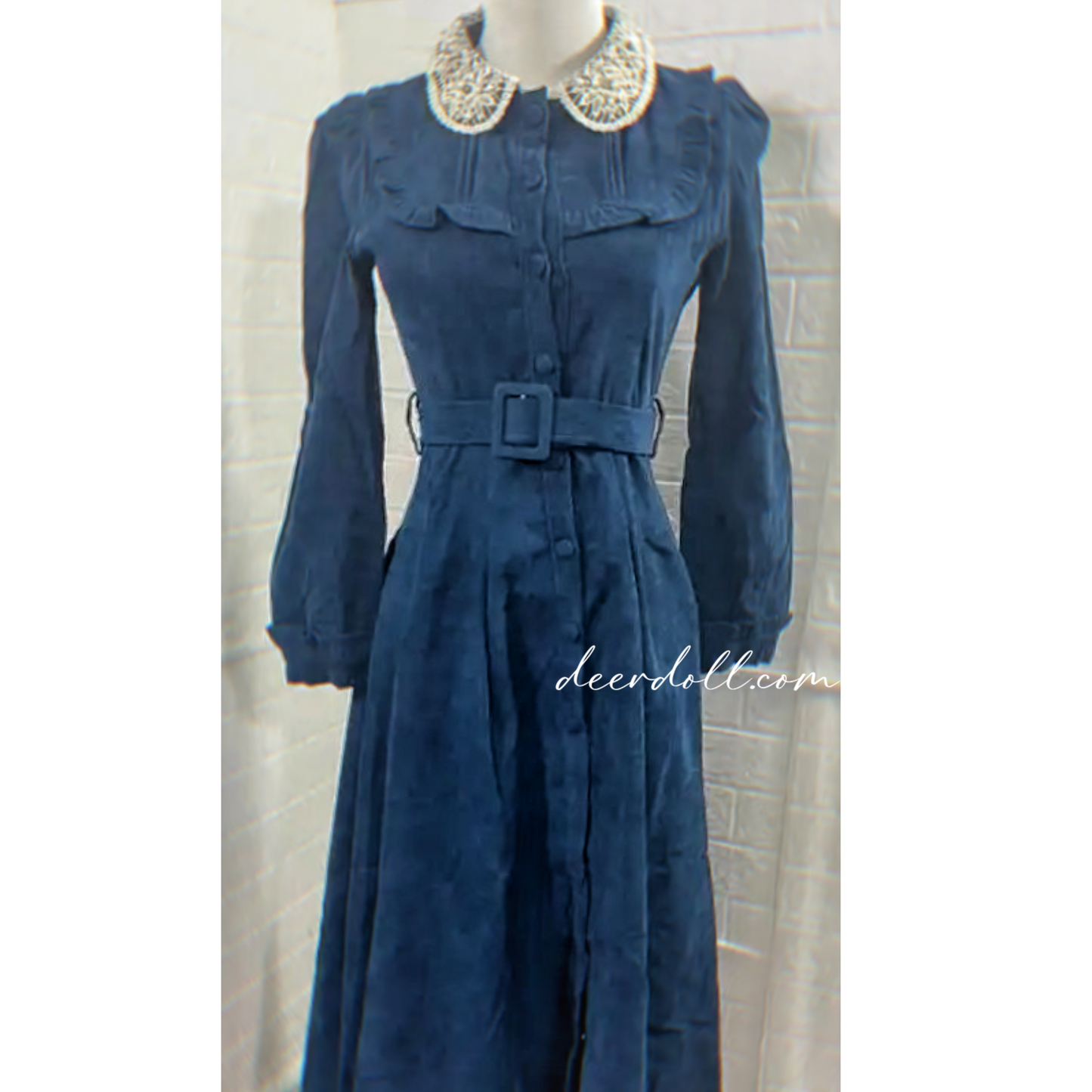 Morena Blues Cottage Witch Corduroy Dress