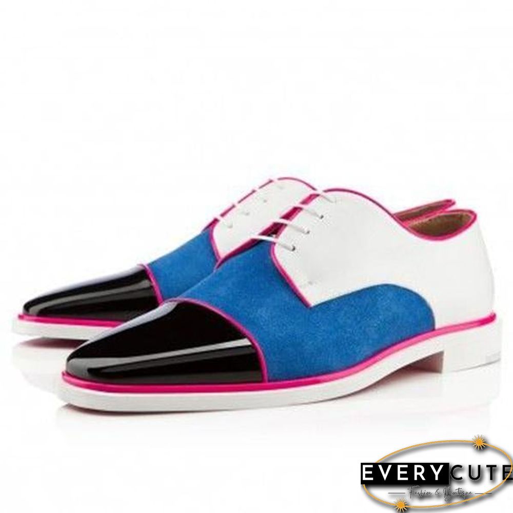 Stylish Color Matching Leather Shoes Oxford Shoes