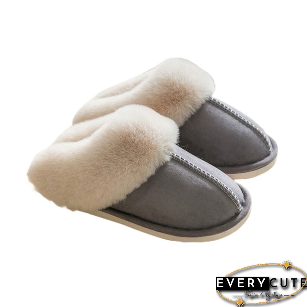 Fashion Women Winter Slippers Indoor Bedroom Lovers Couples Shoes Fashion Warm Shoes Flat Flat Antiskid Slipper