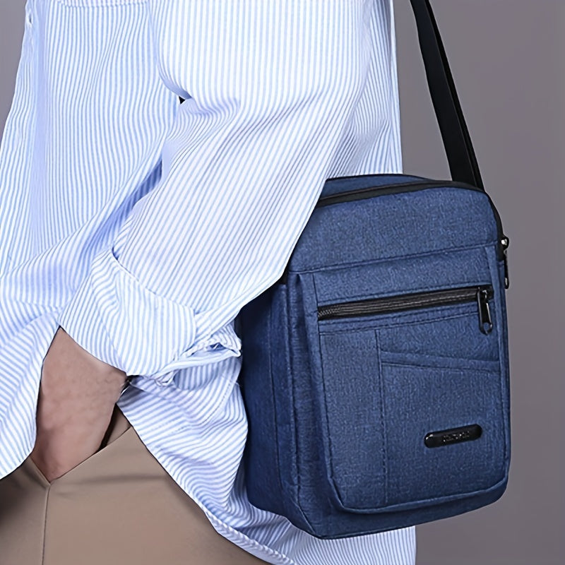 Men's Bag Shoulder Messenger Bag Casual Nylon Canvas Waterproof Backpack Mobile Coin Purse