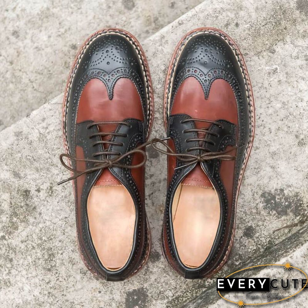 Handmade Genuine Calf Leather Oxford Shoes