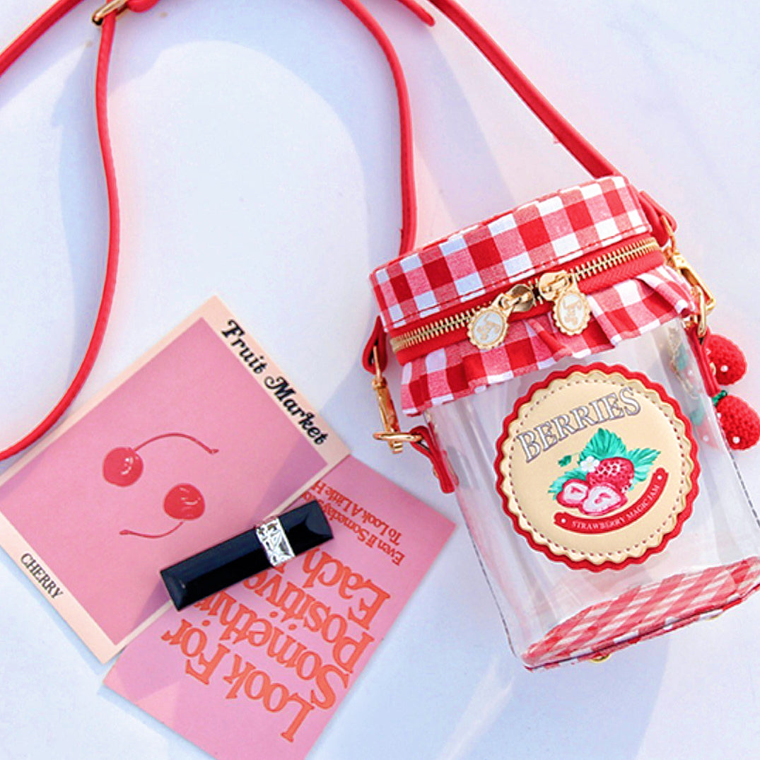 Strawberry Jar Cottagecore Bag