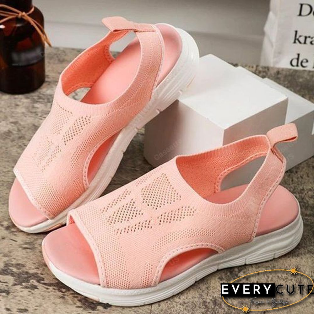 Summer Sport Sandals Washable Slingback Orthopedic Slide Women Platform Sandals Soft Wedges Shoes Casual Footwear