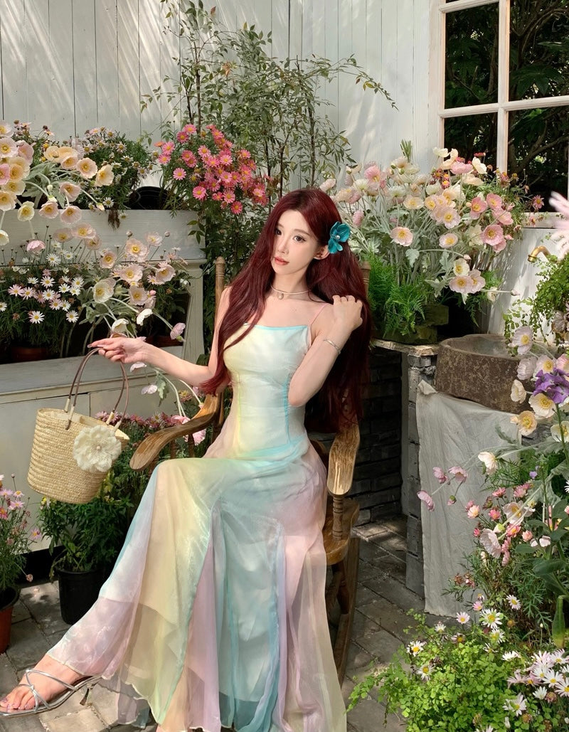 Fantasia Pastel Aesthetic Rainbow Fairy Dress