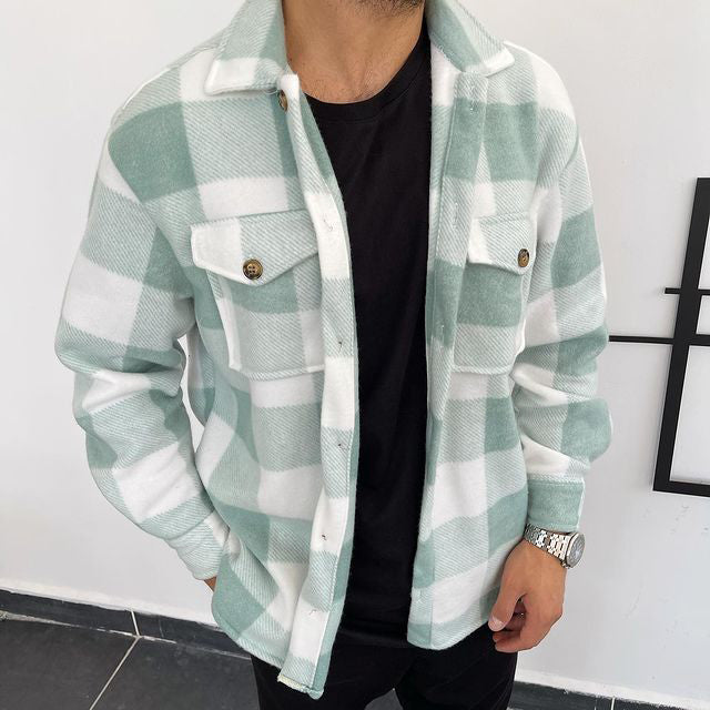 Checkerboard Long-sleeved Shirt/jacket