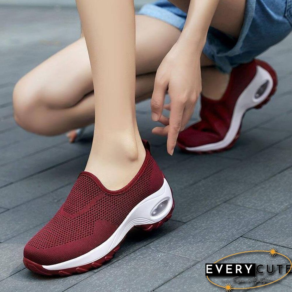 Summer New Casual Slip On Shoes For Women Fashion Woman Breathable Platform Womens Sneakers Flats Tenis Feminino Plataforma