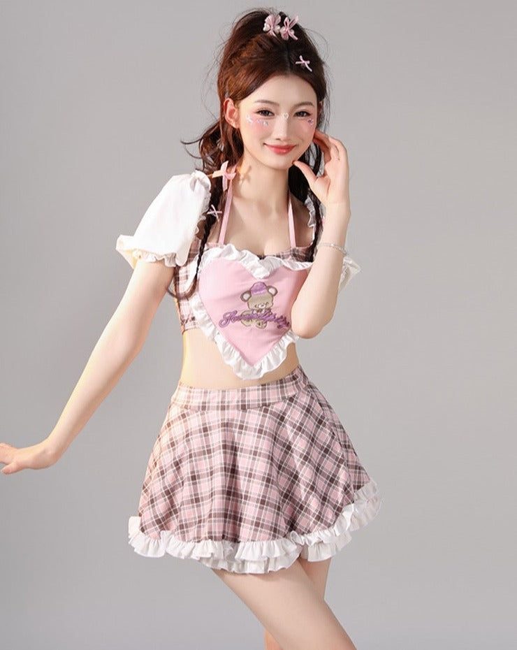 3-Piece Kawaii Princess Swimsuit Set