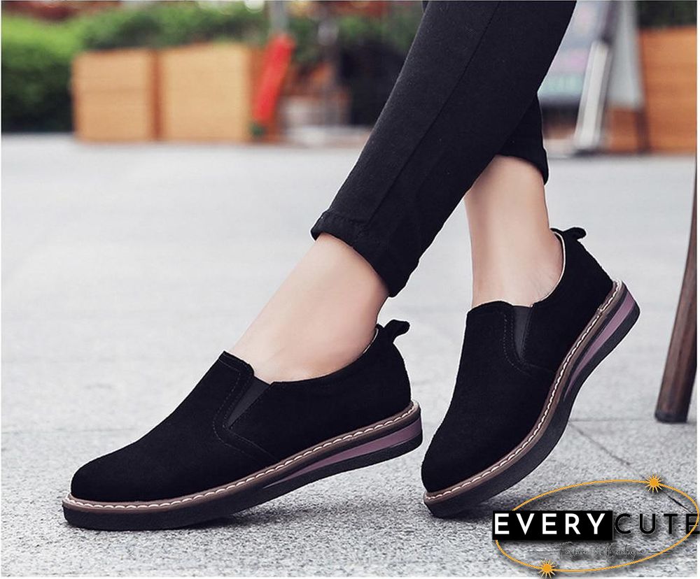 Women Moccasins Flats Genuine Leather Slip On Suede Loafers Shoes