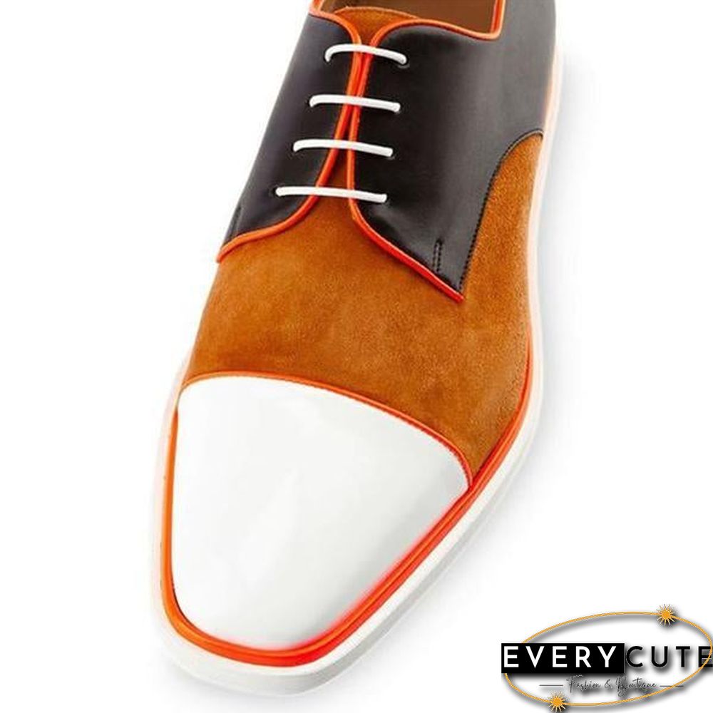 Stylish Color Matching Leather Shoes Oxford Shoes