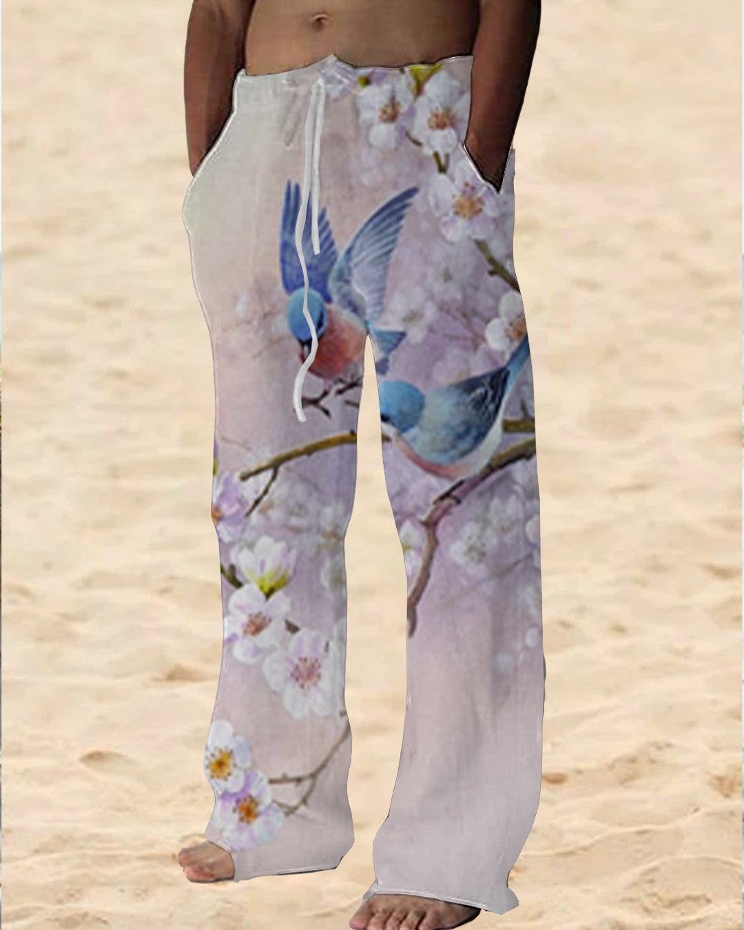 Men's Casual Outdoor Printed Cotton Pants d78c