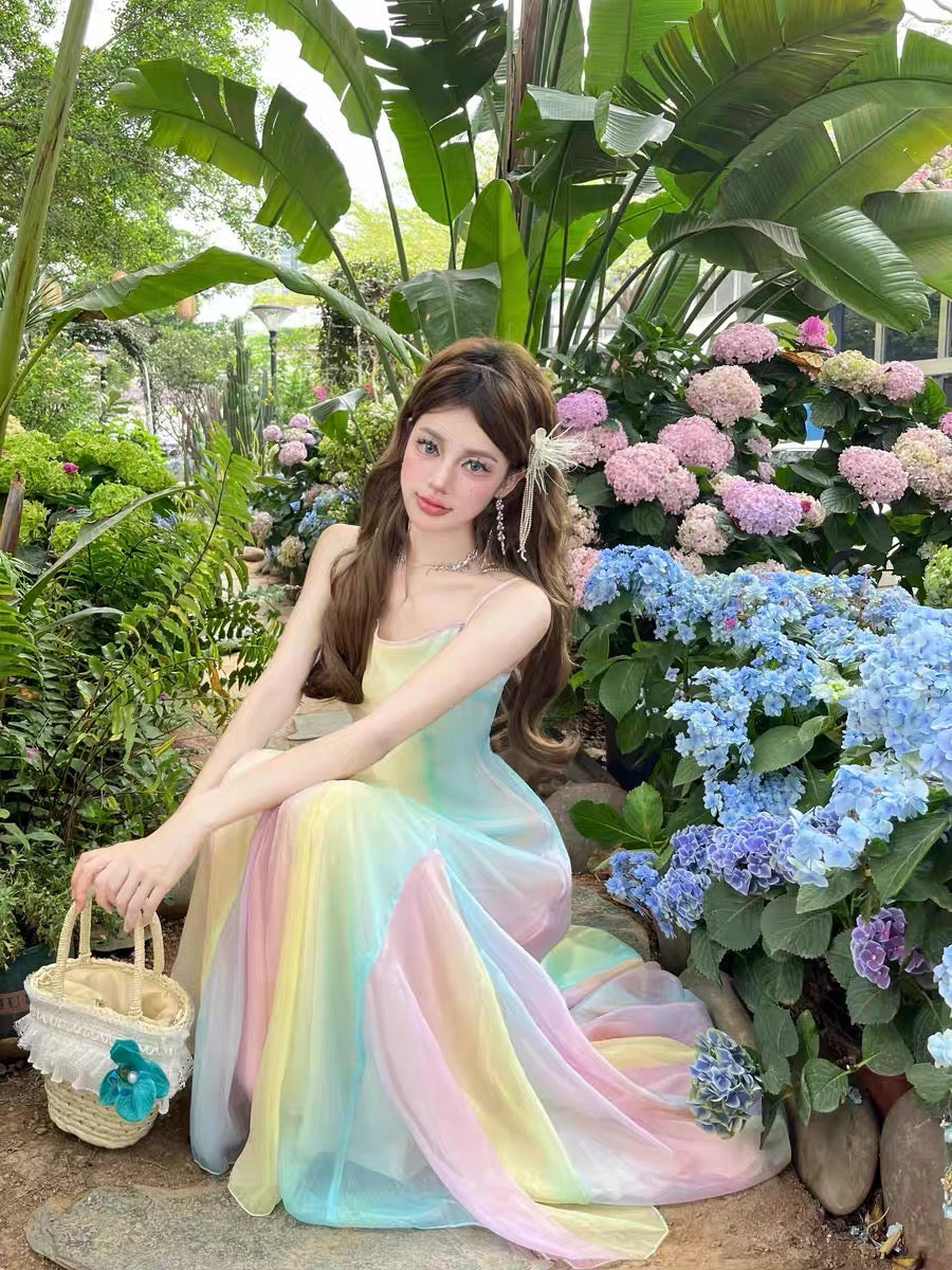 Fantasia Pastel Aesthetic Rainbow Fairy Dress