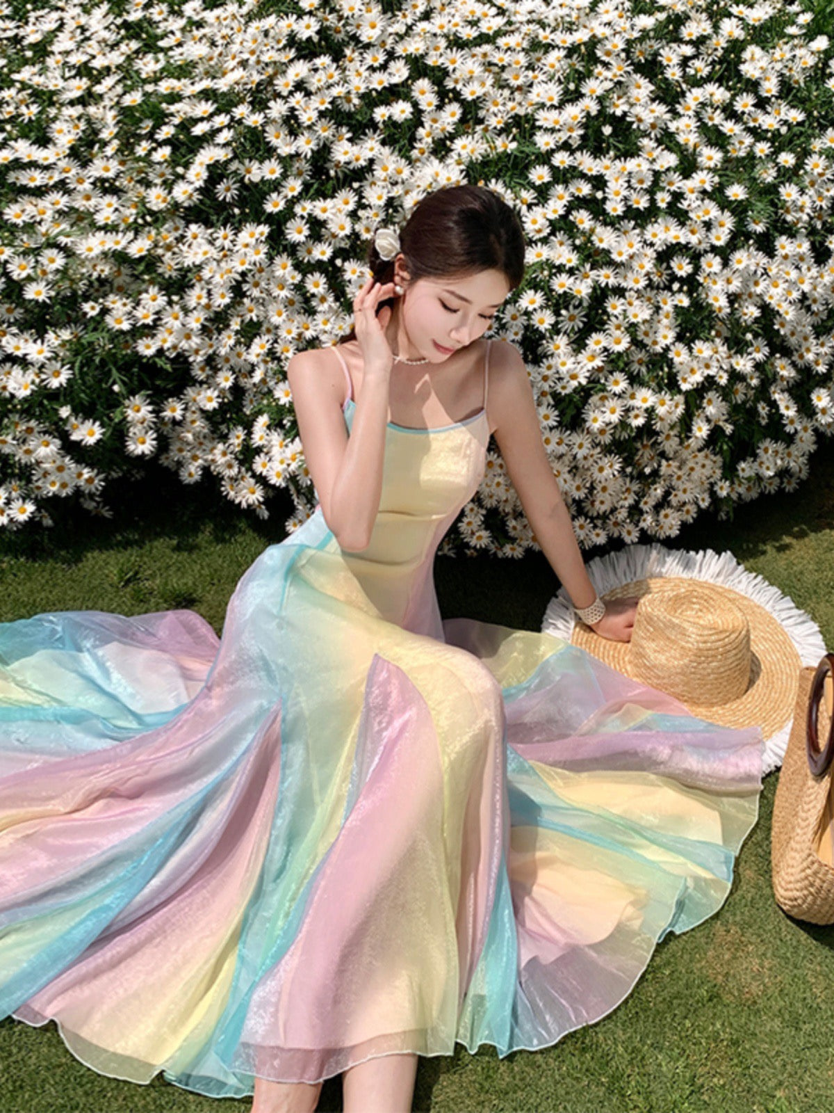 Fantasia Pastel Aesthetic Rainbow Fairy Dress