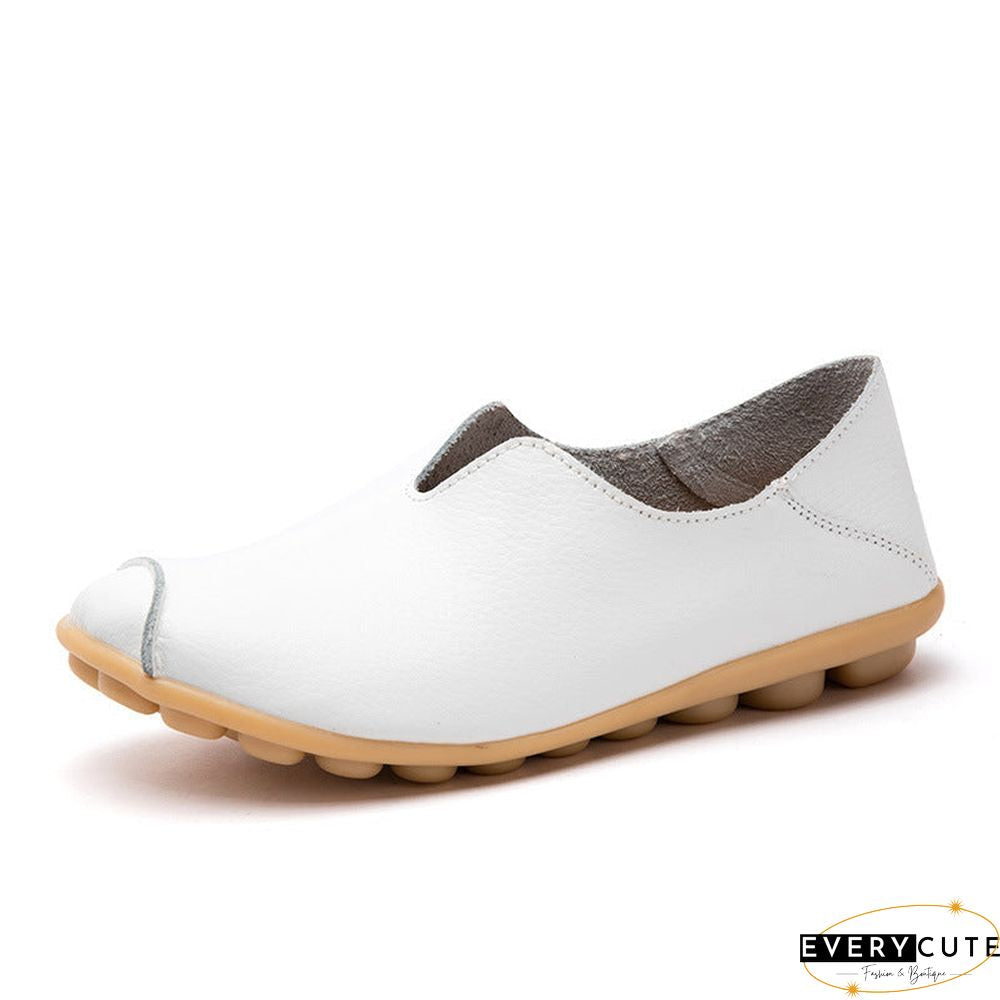 Owlkay Casual flat heel cow tendon low top shoes