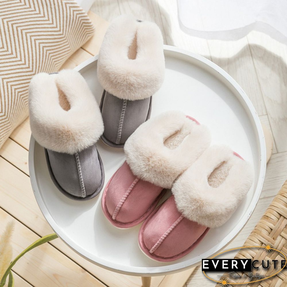 Fashion Women Winter Slippers Indoor Bedroom Lovers Couples Shoes Fashion Warm Shoes Flat Flat Antiskid Slipper