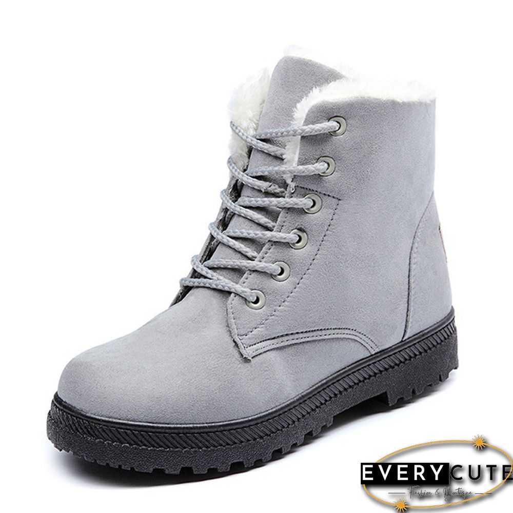 Ankle Snow Boots Stylish Winter Shoes High-top Boots British Style