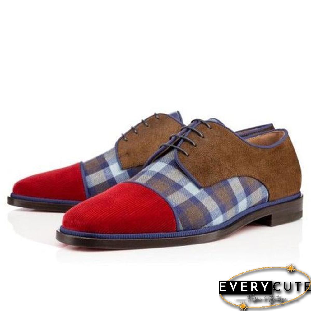 Stylish Color Matching Leather Shoes Oxford Shoes