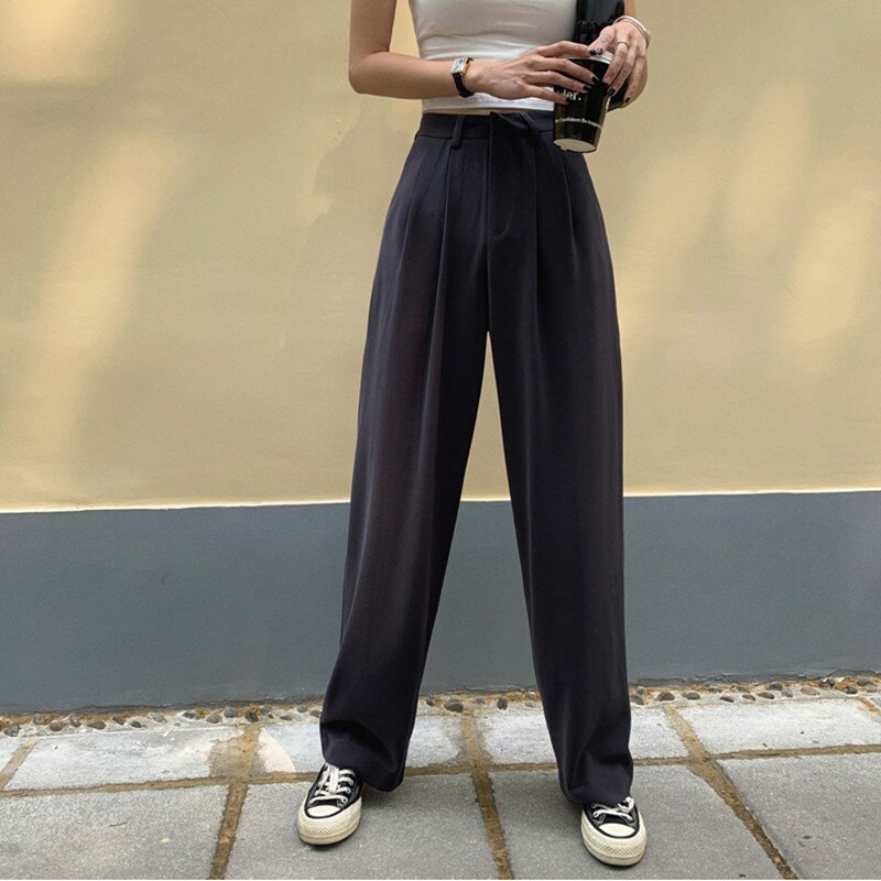 Women Loose Long Straight Wide Leg Pants