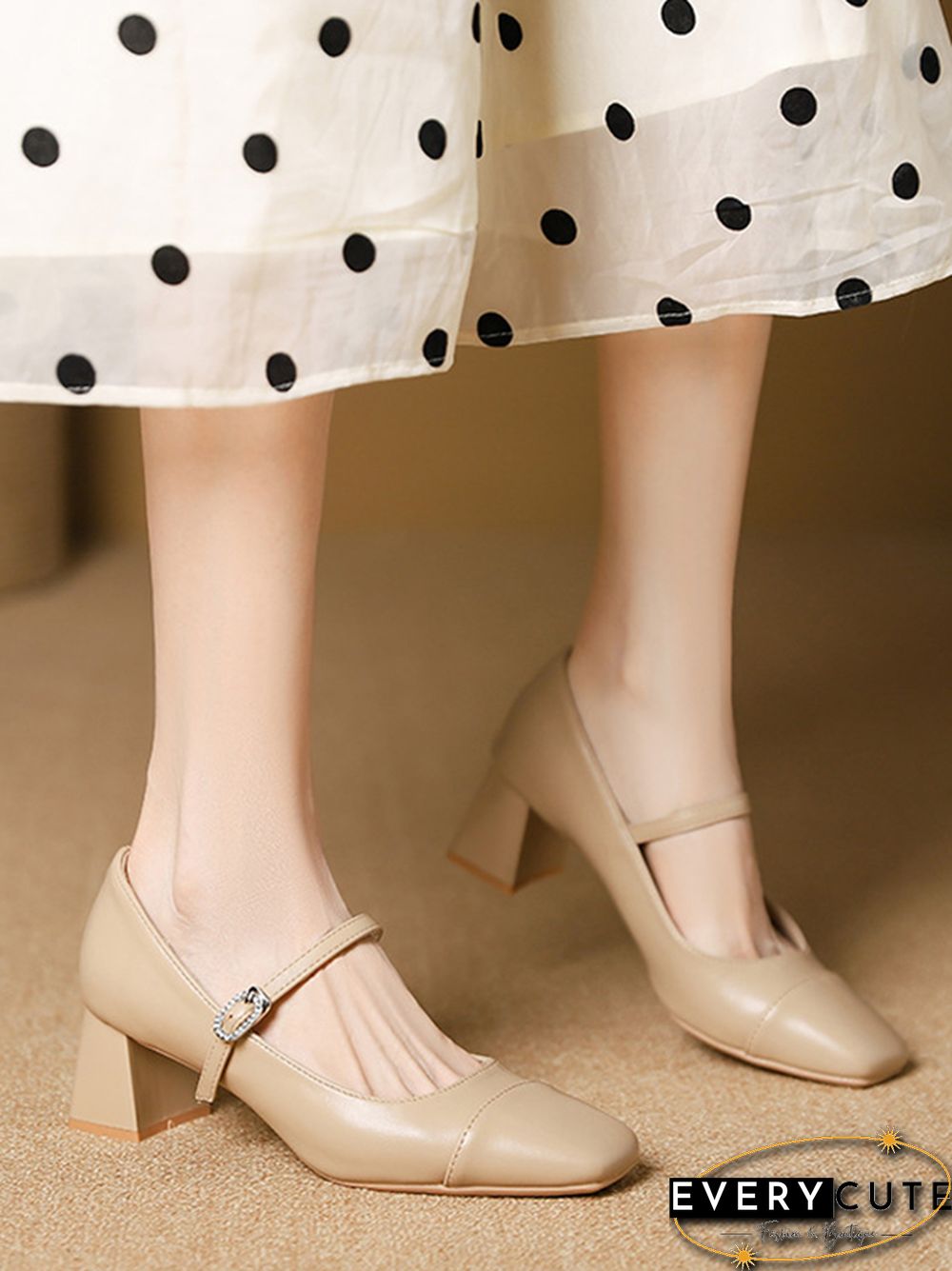 Split-Joint Mary Janes Pumps