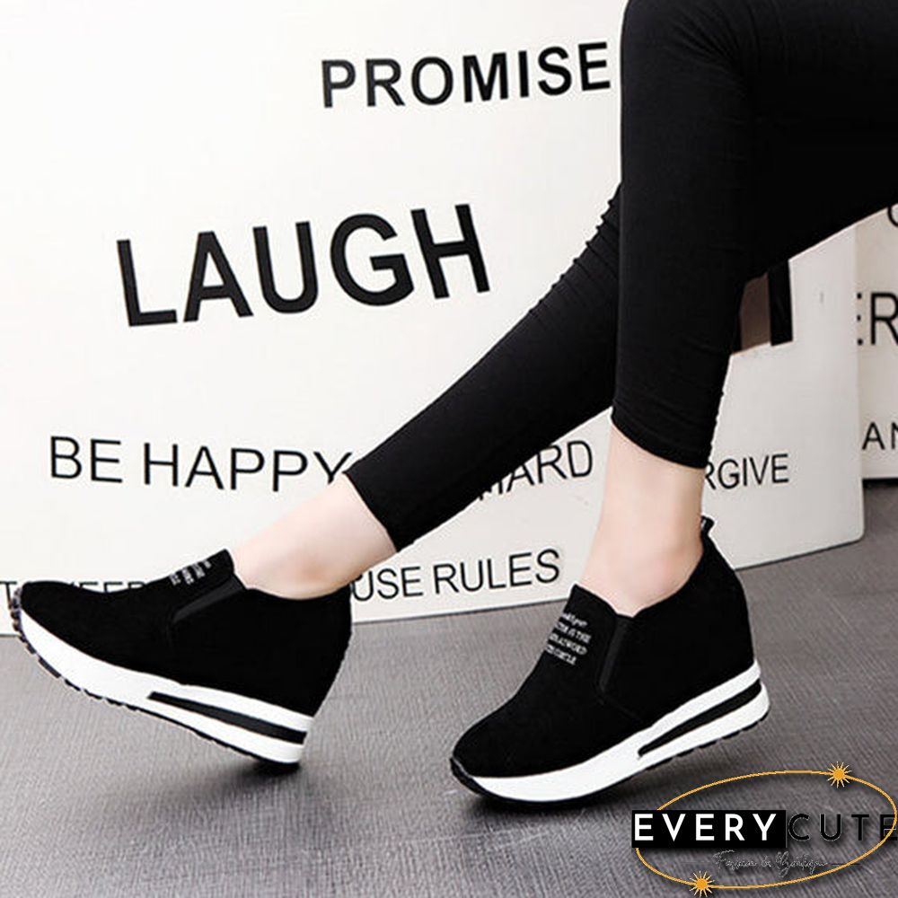 Women Shoes Creepers Casual Solid Color Round Toe Shoes