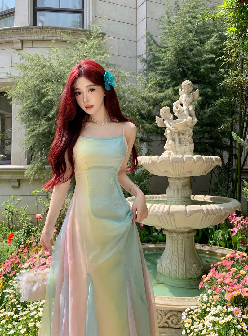 Fantasia Pastel Aesthetic Rainbow Fairy Dress