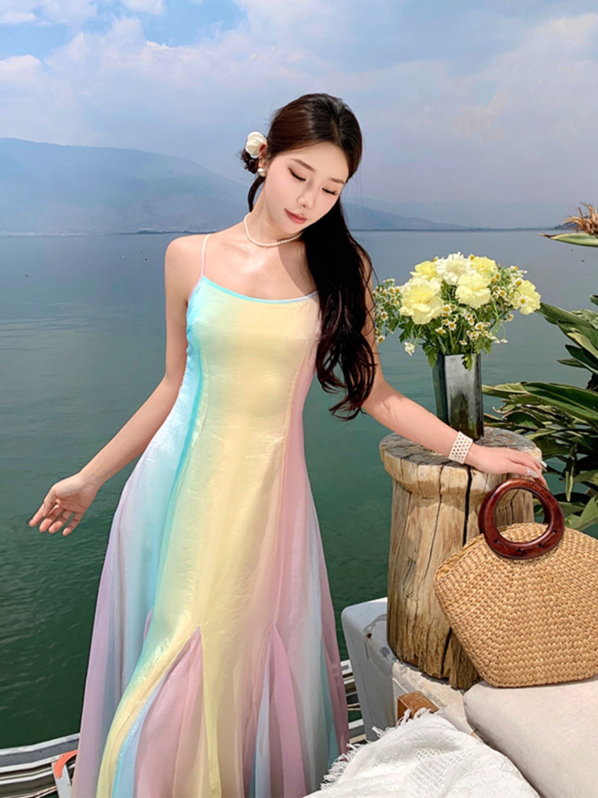 Fantasia Pastel Aesthetic Rainbow Fairy Dress