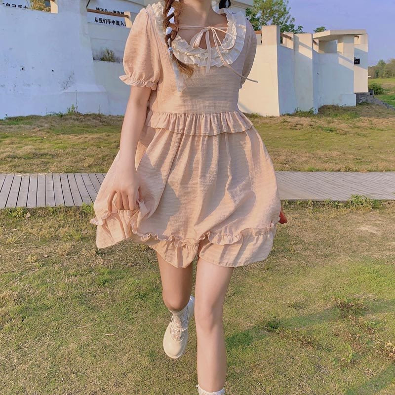 Bonnie Pastel Pink Oversized Kawaii Aesthetic Dress