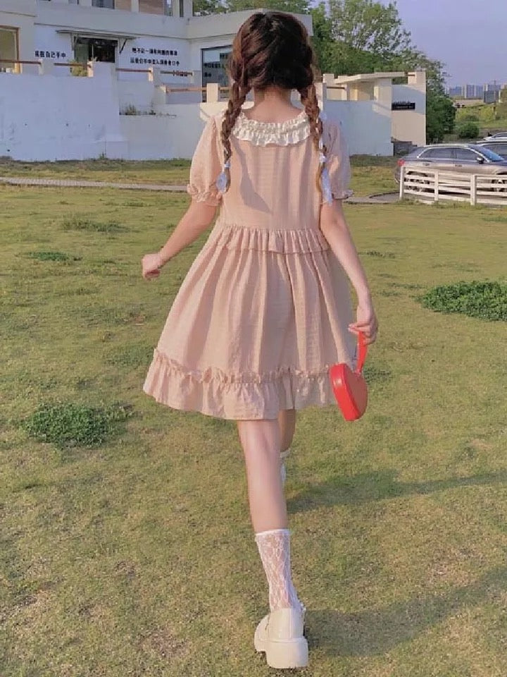 Bonnie Pastel Pink Oversized Kawaii Aesthetic Dress