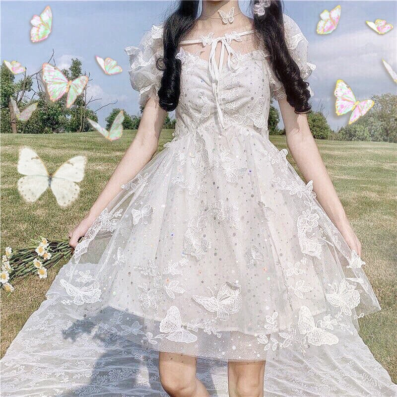 Butterfly Angel Sparkle Princess Lolita Fairy Dress