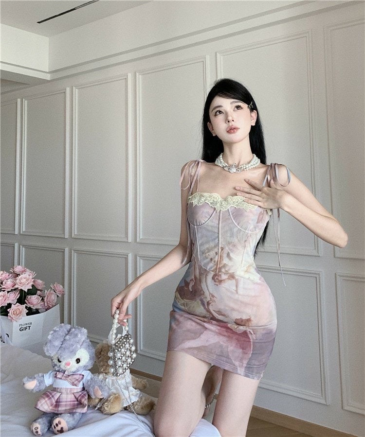 In Heaven Renaissance Angelcore Mini Dress