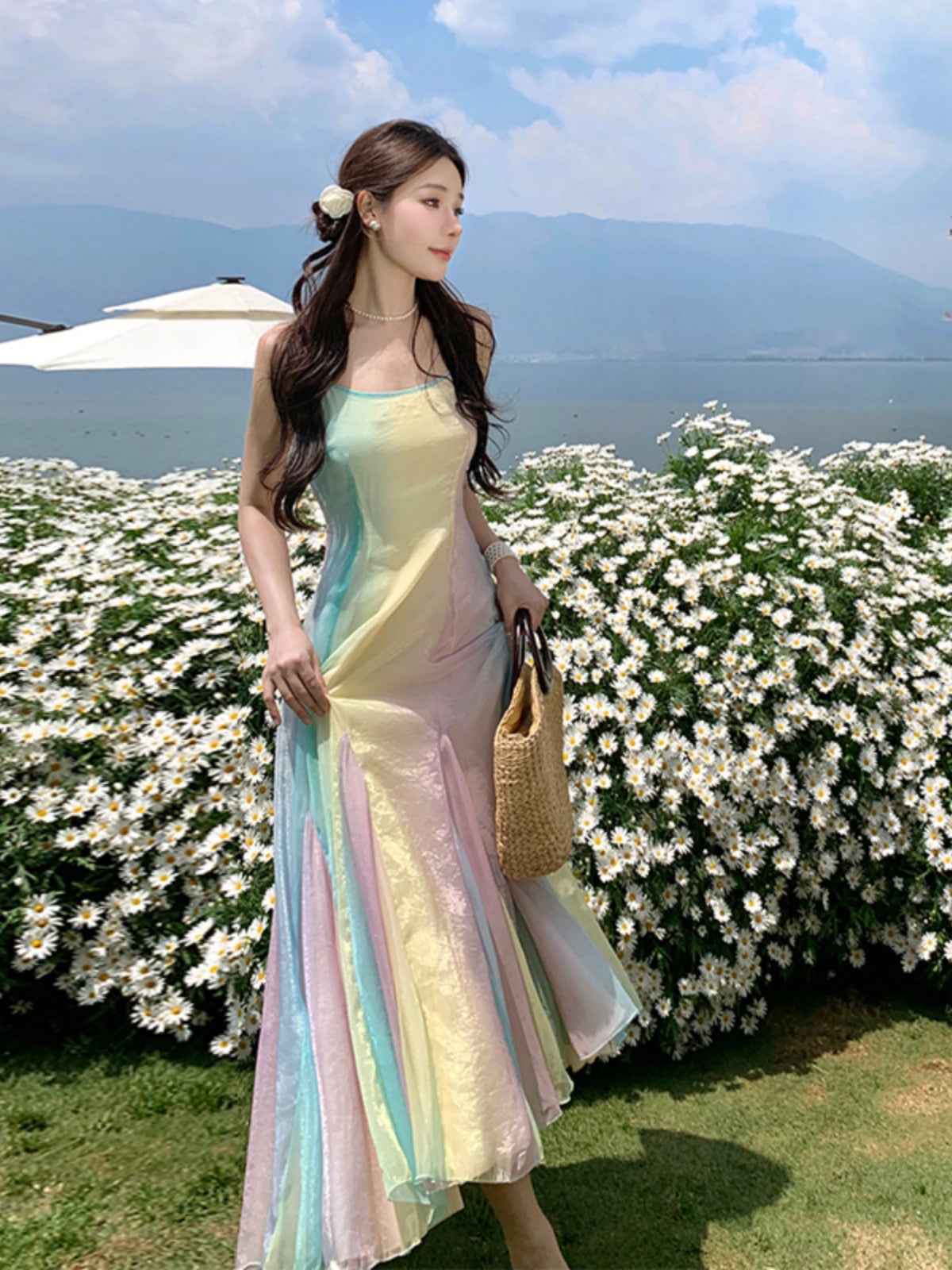 Fantasia Pastel Aesthetic Rainbow Fairy Dress