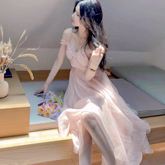 Calla Pastel Pink Soft Girl Aesthetic Fairy Dress