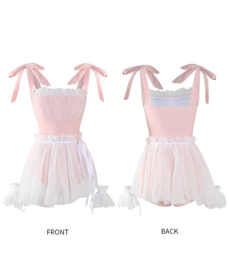 Dazzling Swan Lake 3-Piece Balletcore Swimsuit Set