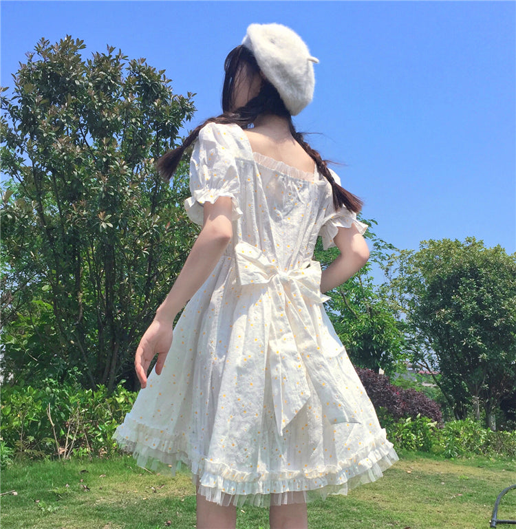 Daisy Kawaii Princess Short Sleeve Summer Dolly Dress