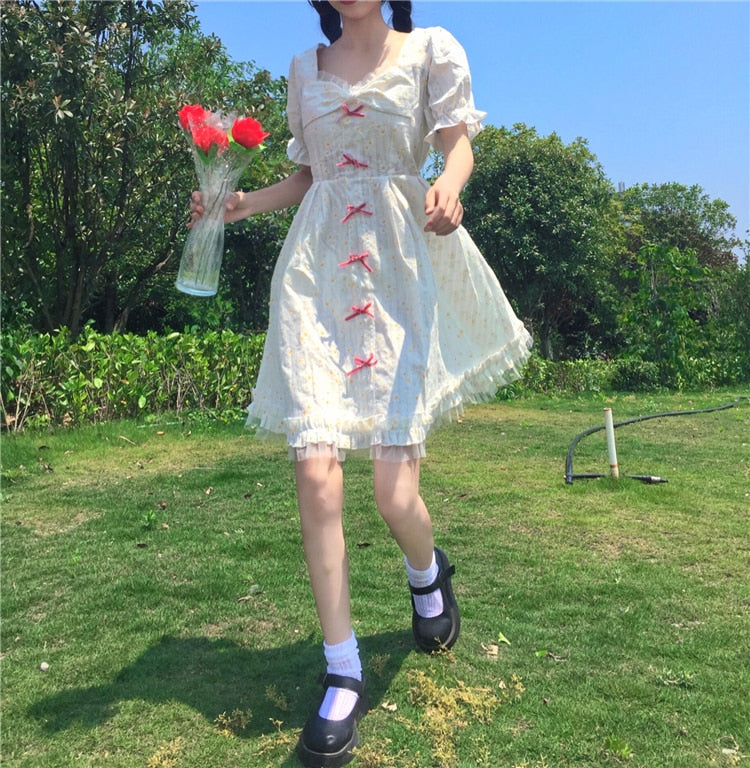 Daisy Kawaii Princess Short Sleeve Summer Dolly Dress