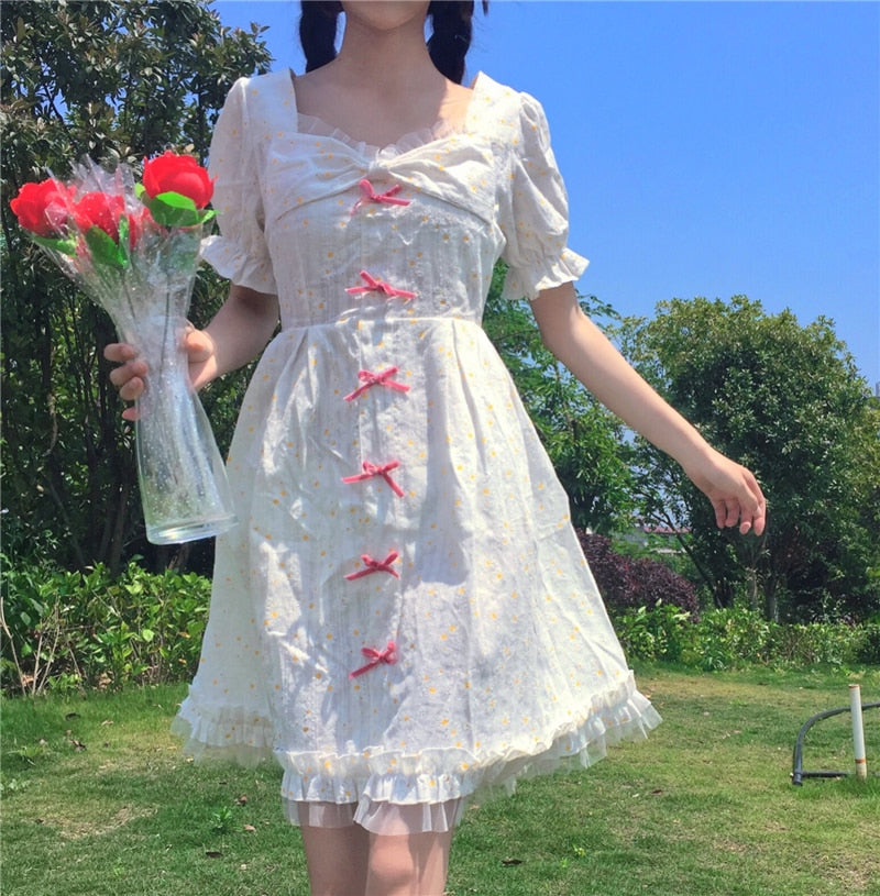 Daisy Kawaii Princess Short Sleeve Summer Dolly Dress