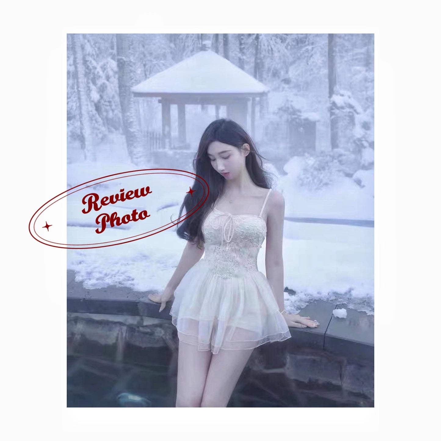 Frozen Shore Balletcore Aesthetic Princess Swimsuit