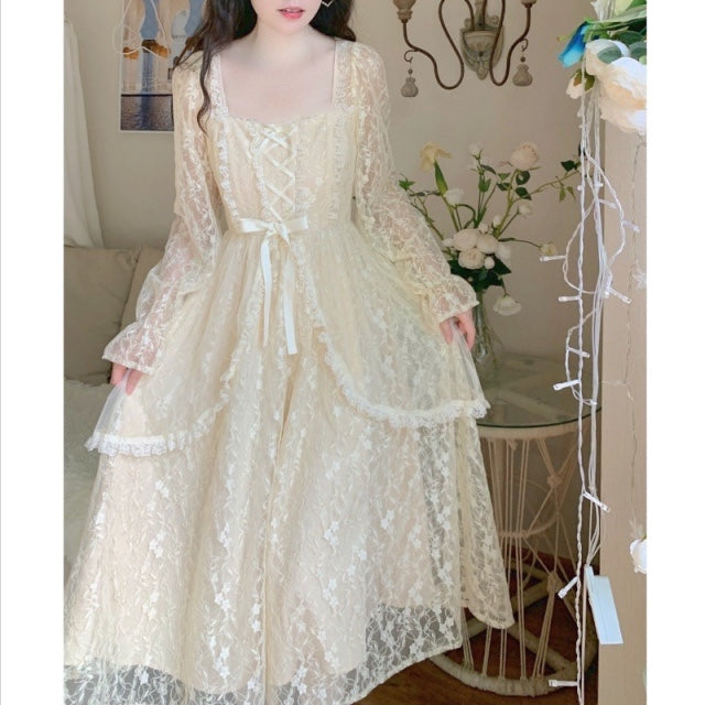 Frosty Garden Spring Fairy Lace Princess Dress