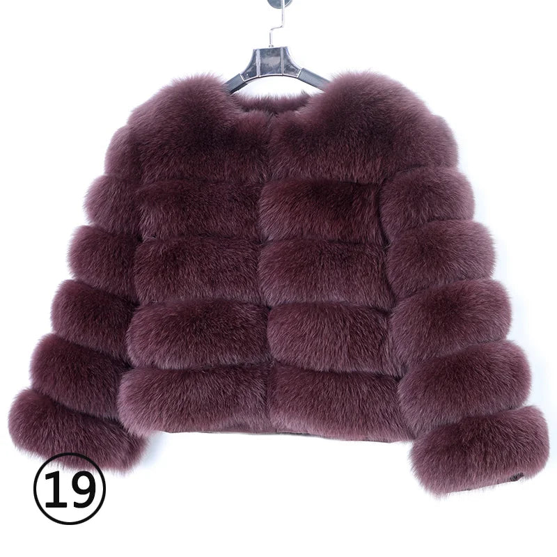 Maomaokong 2023 Natural Real Fox Fur Coat Women Winter Warm Luxury Fur Jacket Detachable Long Sleeves Female Vest Furry Coats