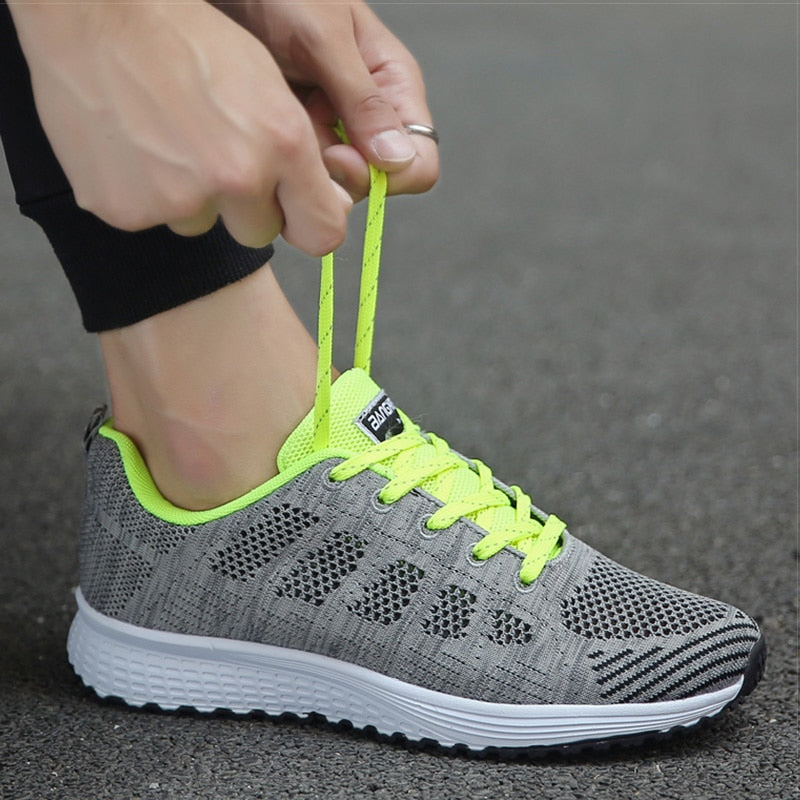 Women's Sports Shoes Fashion Breathable Walking Mesh Flat Shoes Women's Sneakers For Women 2021 Tennis Female Women Casual Shoes