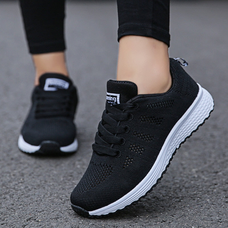 Women's Sports Shoes Fashion Breathable Walking Mesh Flat Shoes Women's Sneakers For Women 2021 Tennis Female Women Casual Shoes