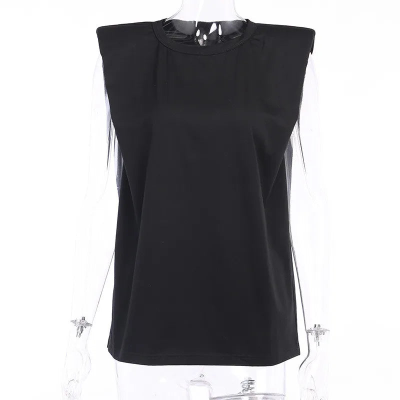 Summer Tees T-shirt Women Tops Casual Solid Sleeveless Regular Outwear Sexy Slim Office t-shirts Women Tops Blusas Female