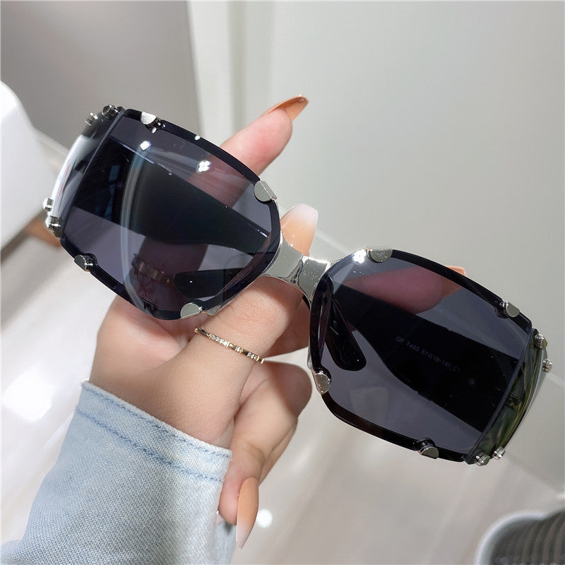 Selene Transparent Retro Wind Proof Rivet Sunglasses