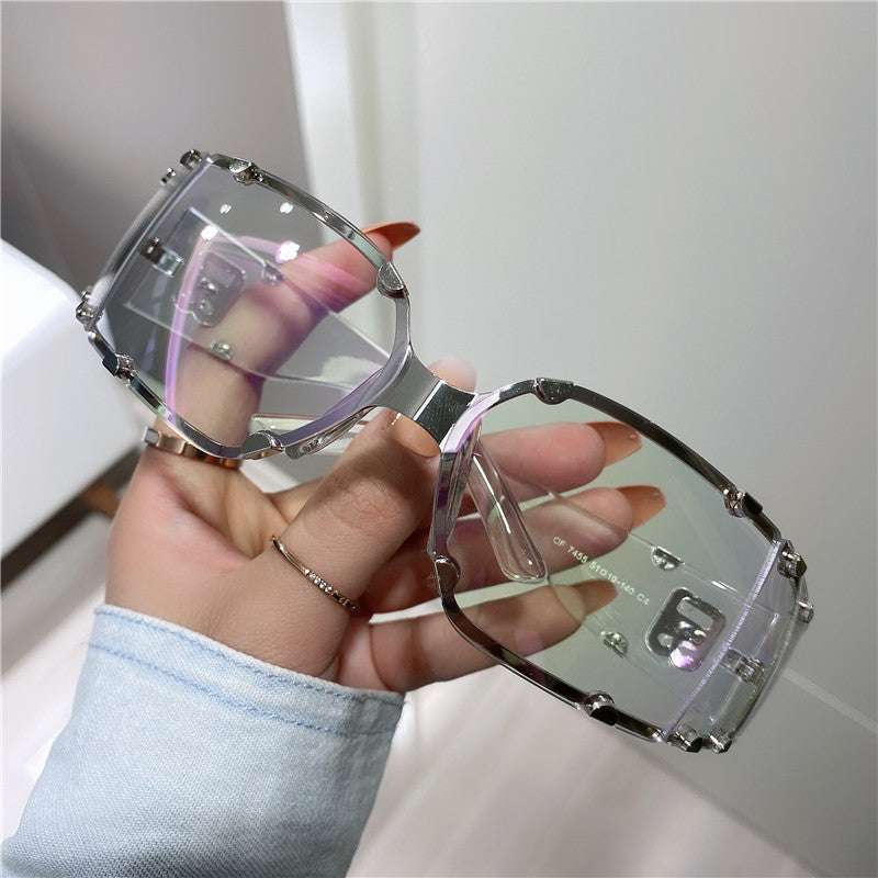 Selene Transparent Retro Wind Proof Rivet Sunglasses