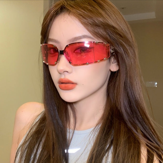 Selene Transparent Retro Wind Proof Rivet Sunglasses